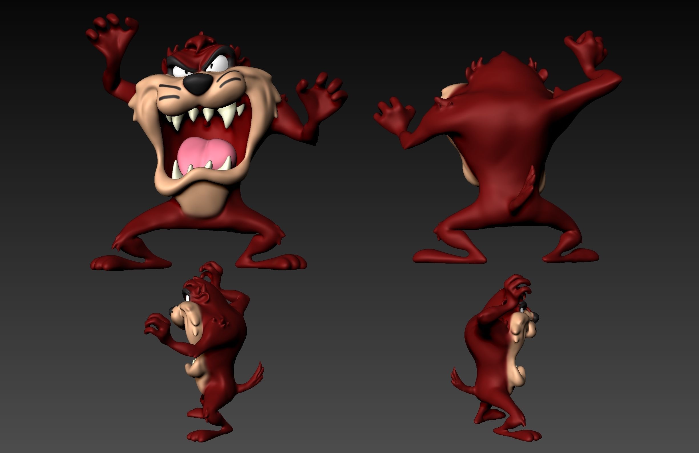 Taz Mania - Looney Tunes Free 3D print model_3