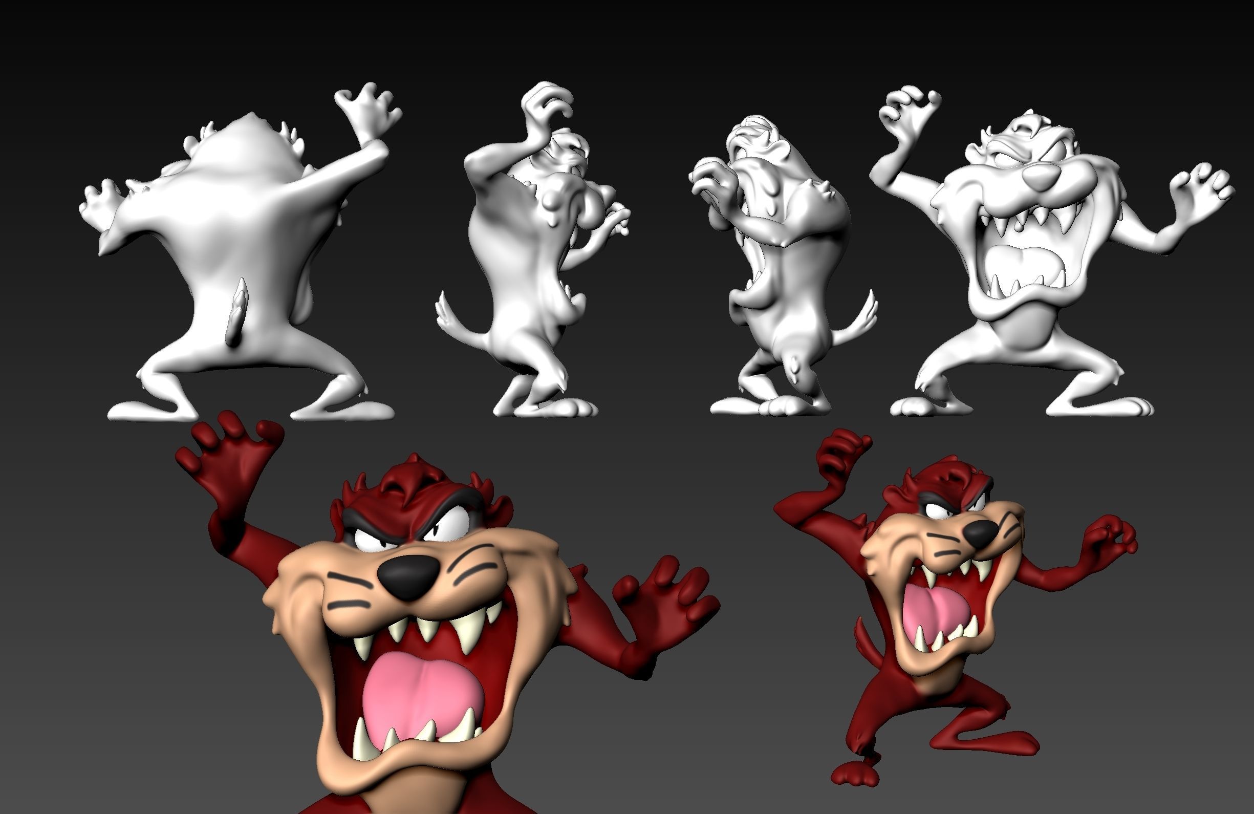 Taz Mania - Looney Tunes Free 3D print model_4