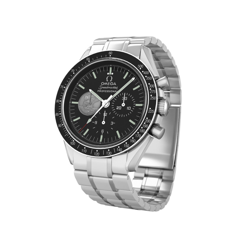 Omega Speedmaster Apollo edition 3D model_3