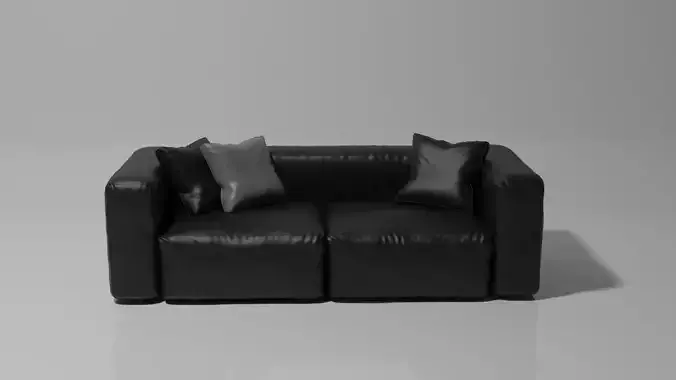 Black Modern Sofa 3D model