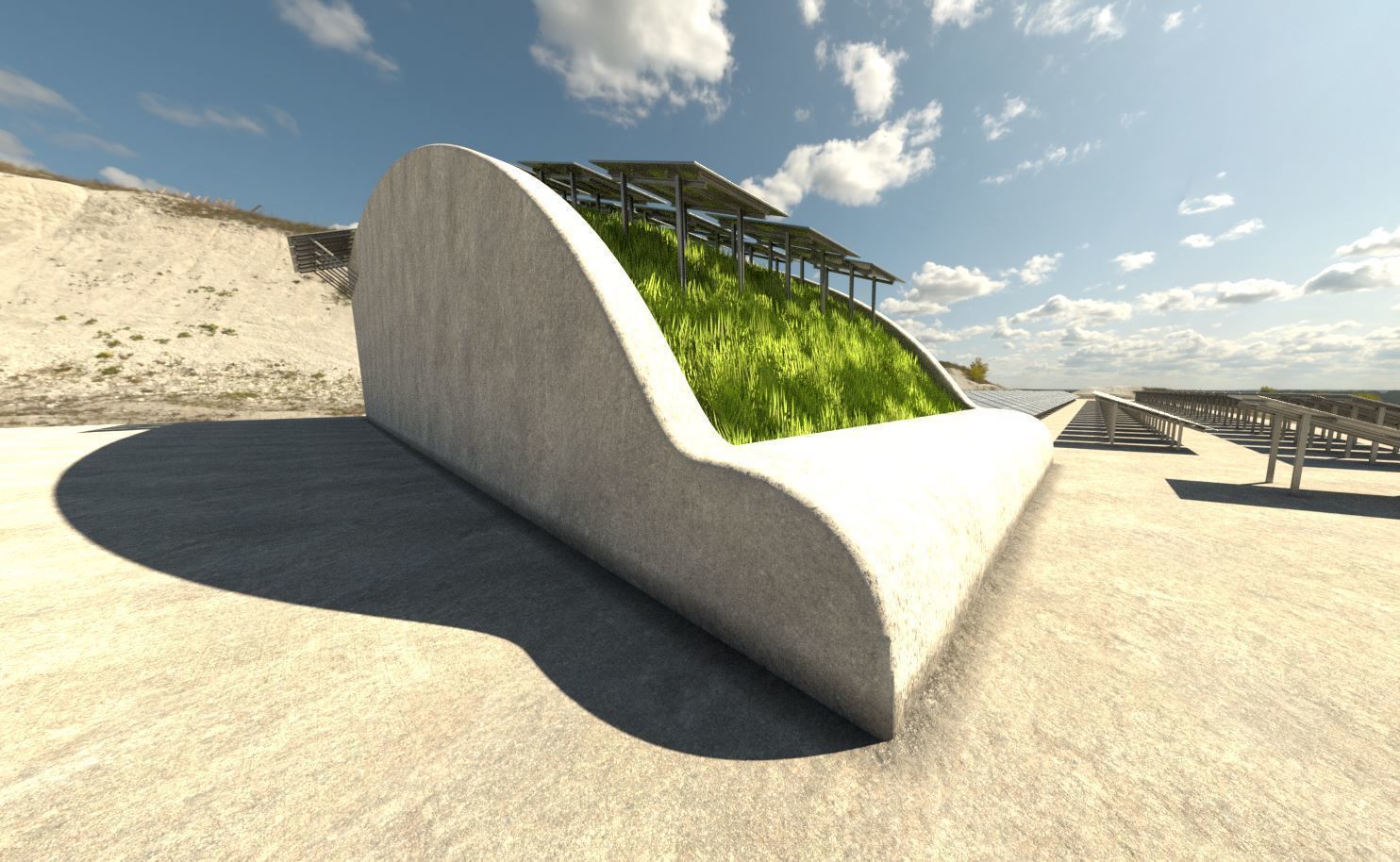 Solarmodule Version 4 - 6500mm Low-poly 3D model_7