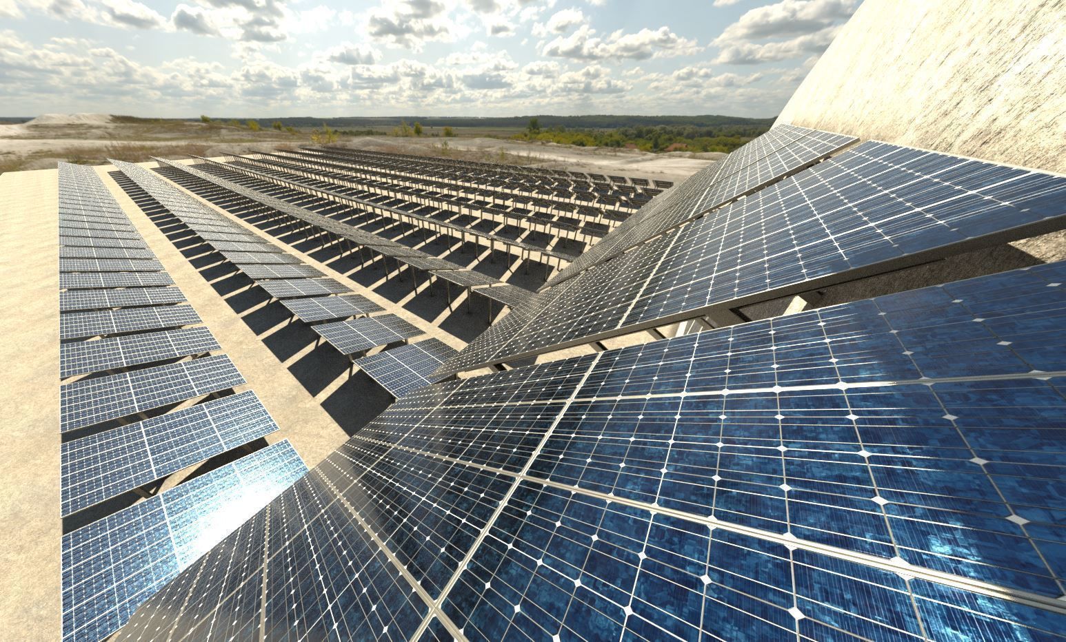 Solarmodule Version 4 - 6500mm Low-poly 3D model_13