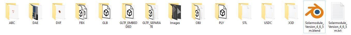 Solarmodule Version 4 - 6500mm Low-poly 3D model_23