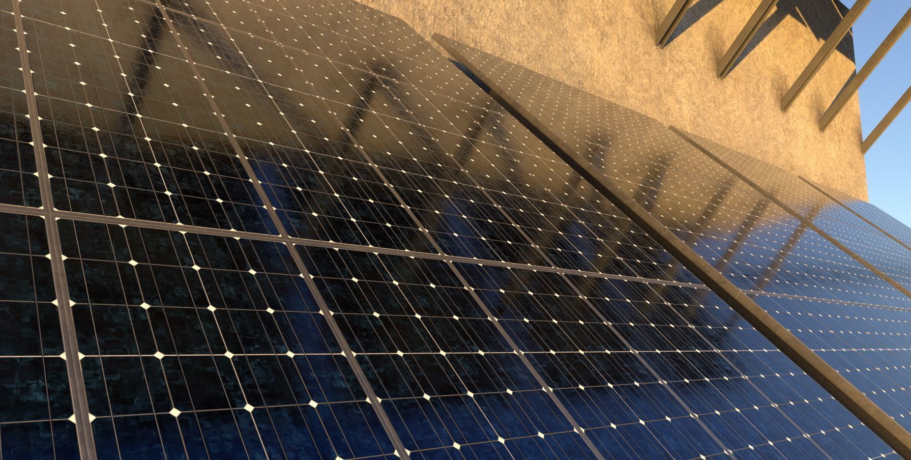 Solarmodule Version 4 - 6500mm Low-poly 3D model_22