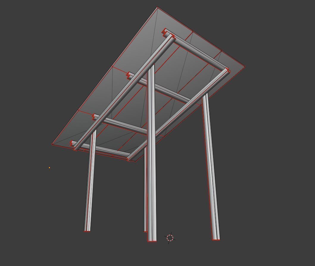 Solarmodule Version 4 - 6500mm Low-poly 3D model_9
