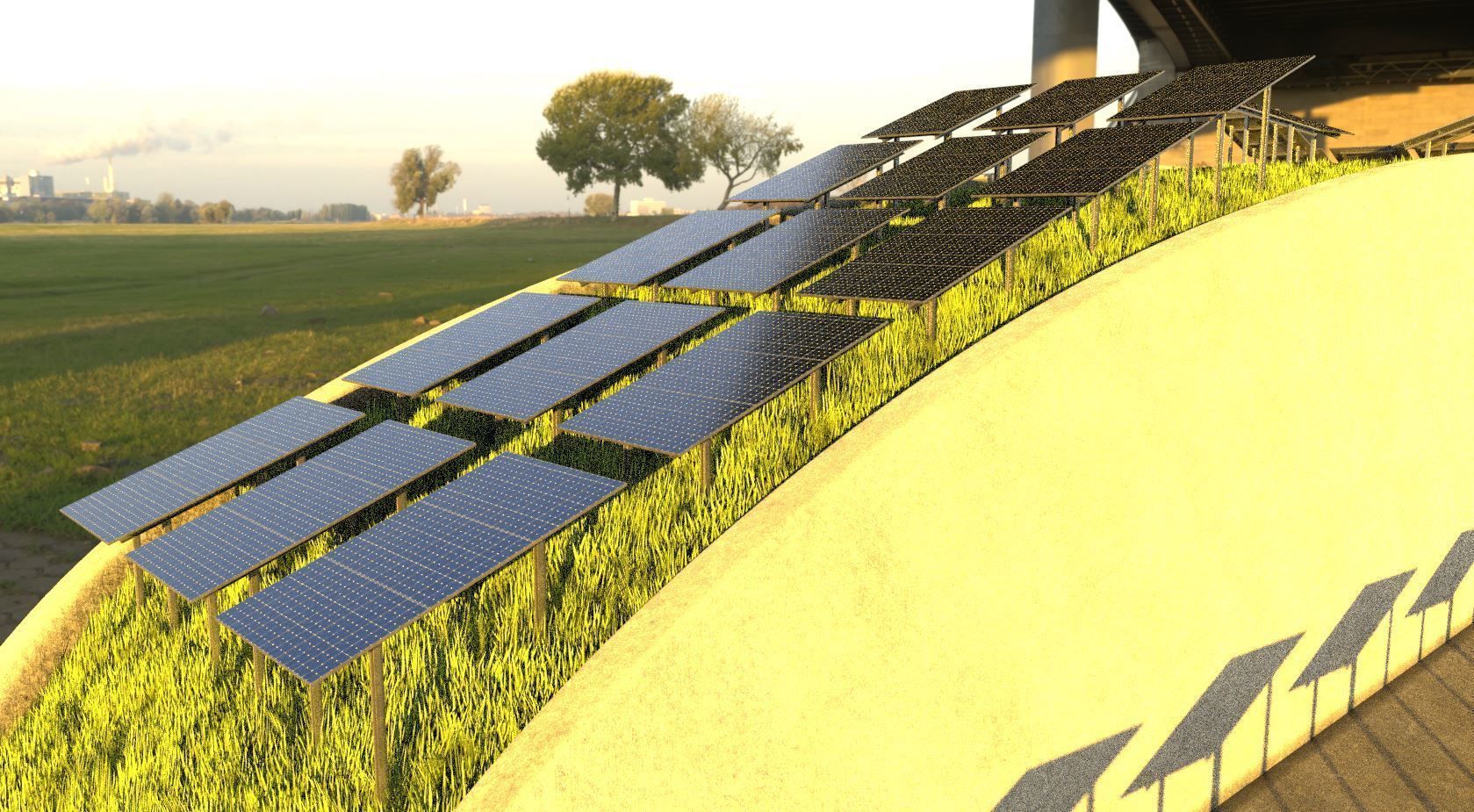 Solarmodule Version 4 - 6500mm Low-poly 3D model_15