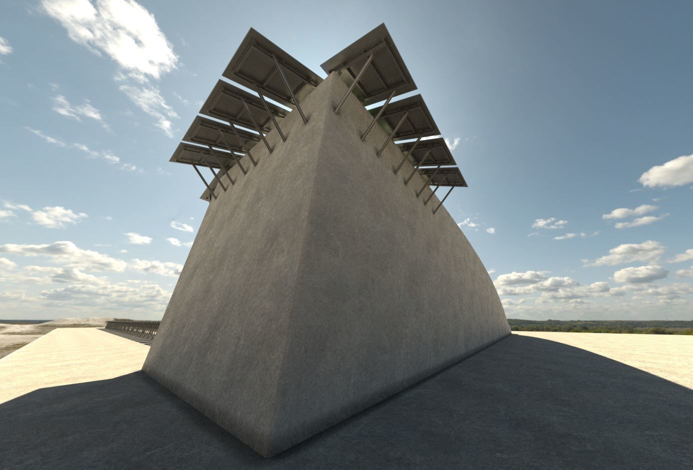 Solarmodule Version 4 - 6500mm Low-poly 3D model_11