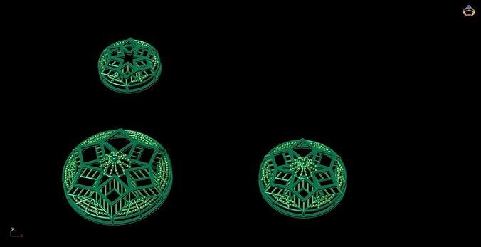 Pendant Set 6 of glow in pendants 3D print model