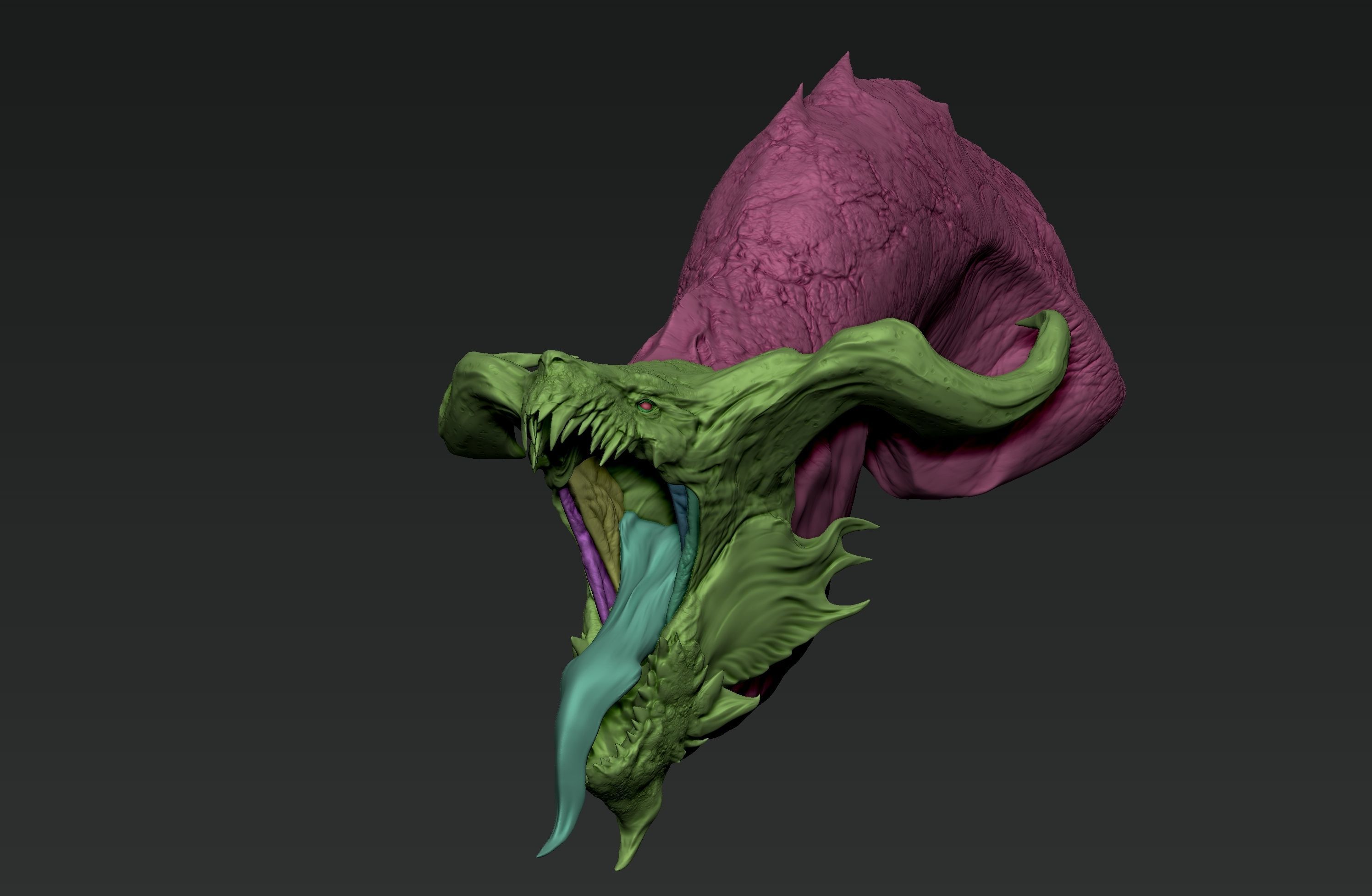 Dragon Bust 3D model_11