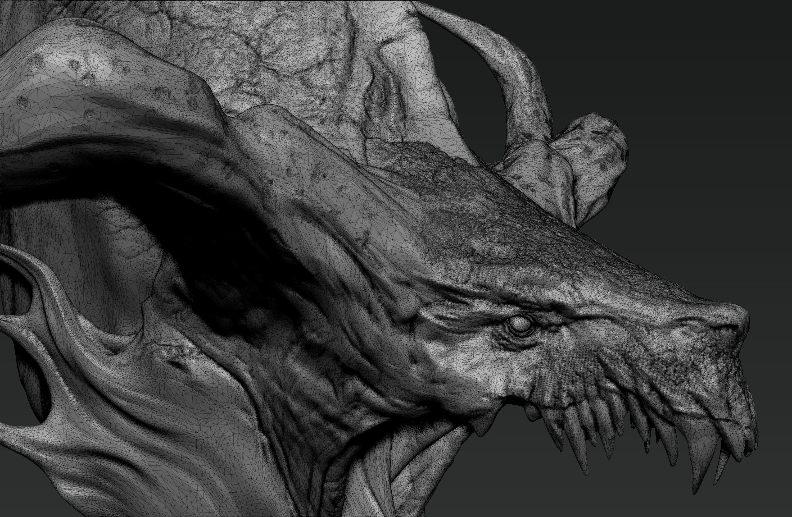 Dragon Bust 3D model_10