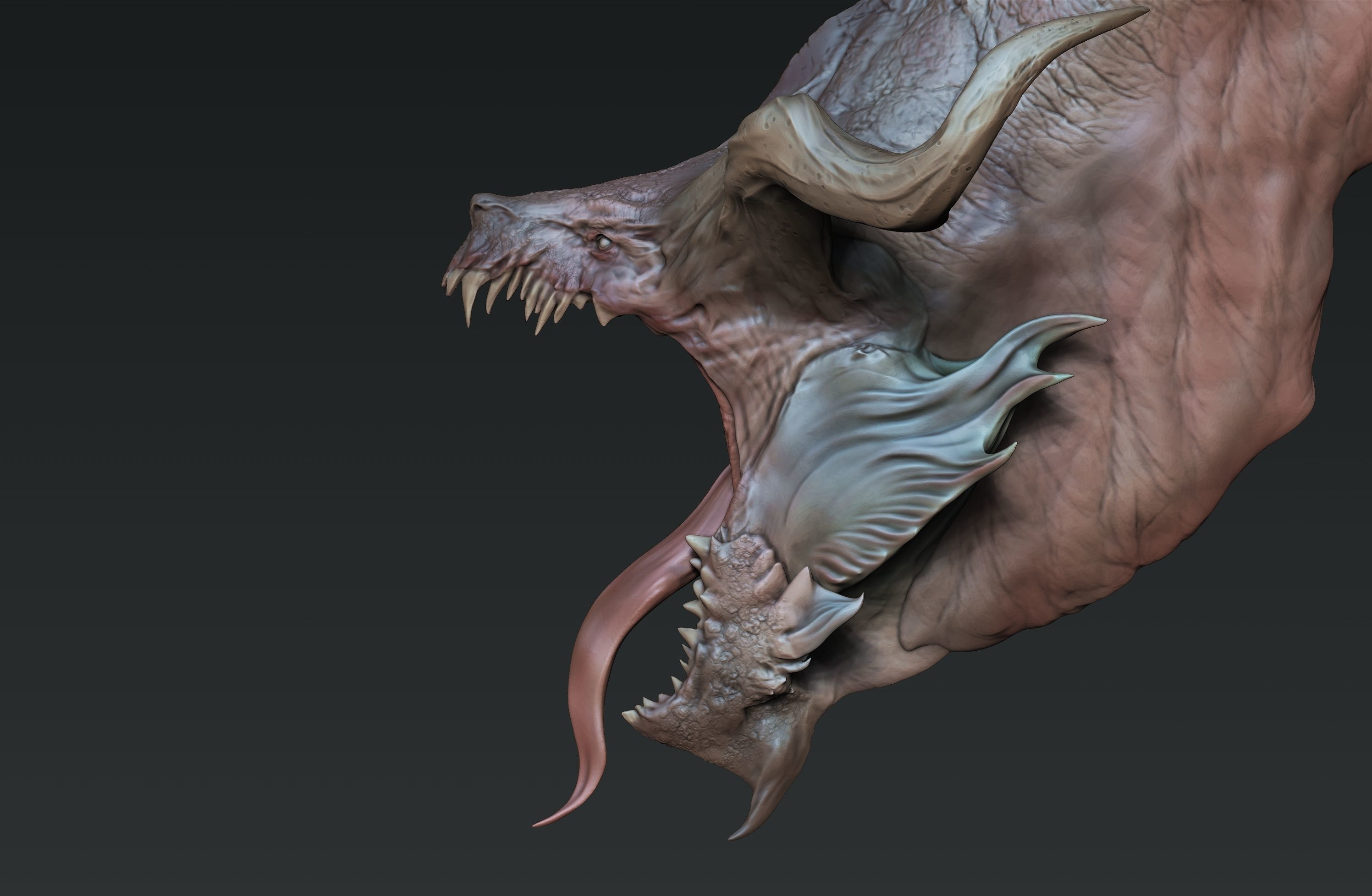 Dragon Bust 3D model_5