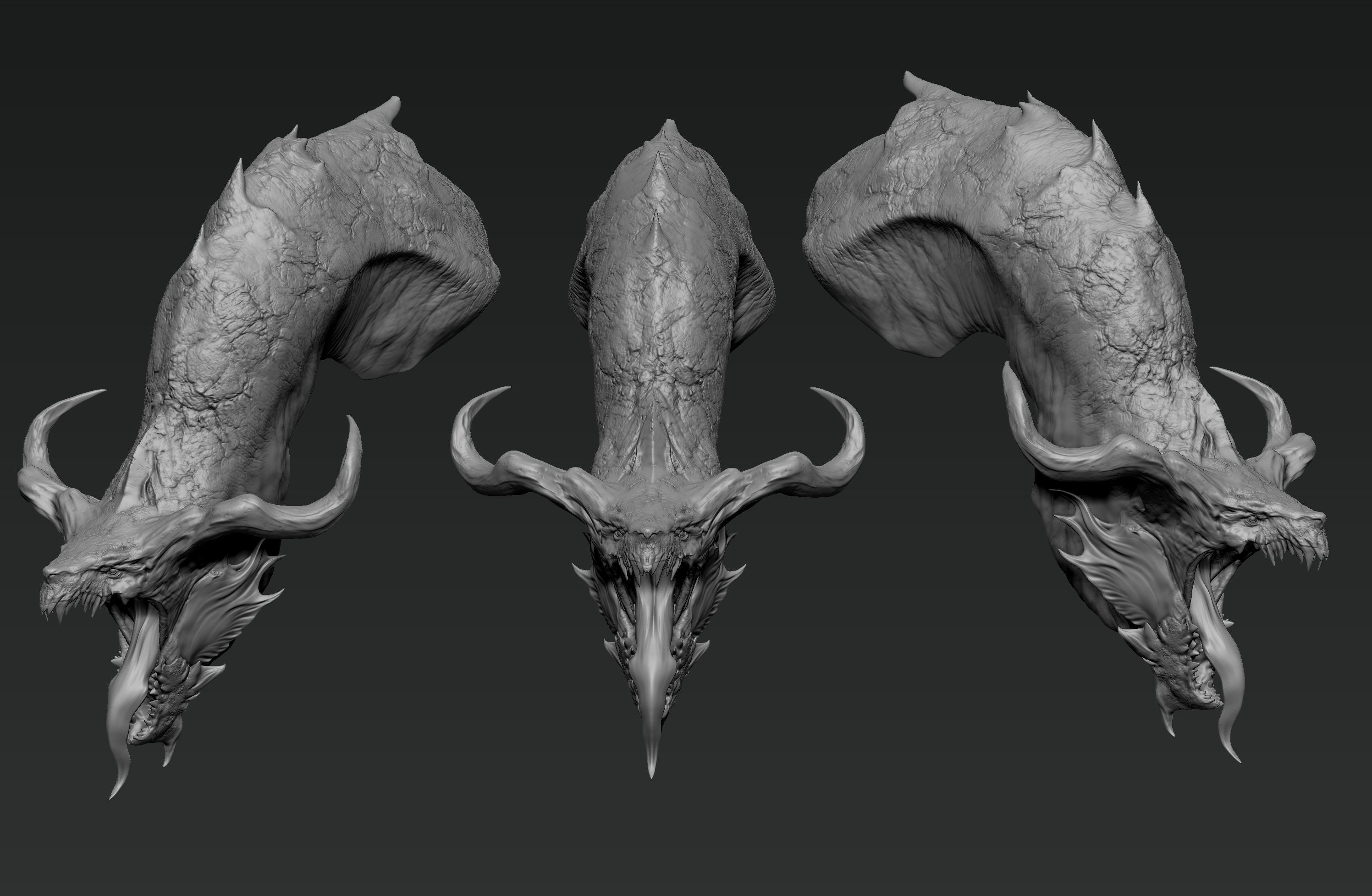 Dragon Bust 3D model_9