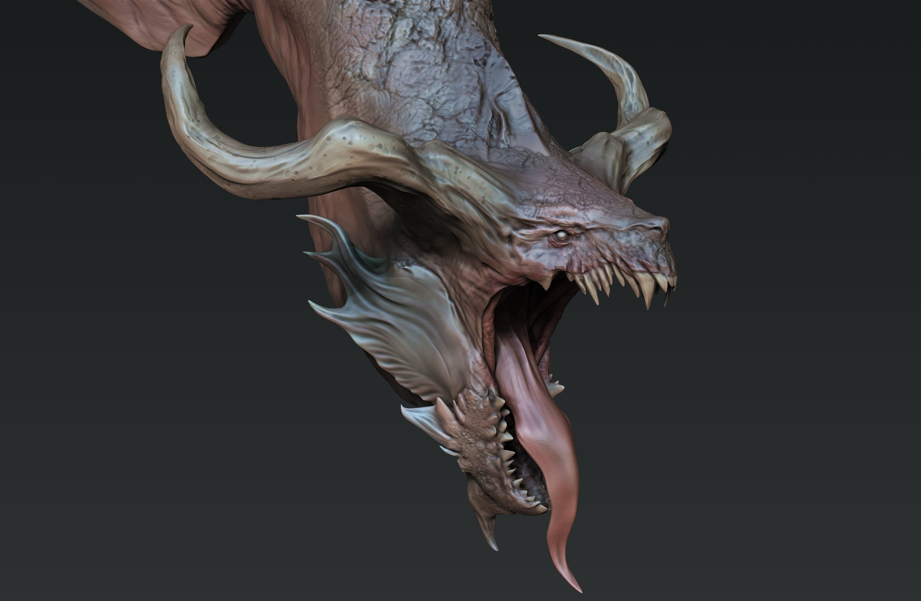 Dragon Bust 3D model_2