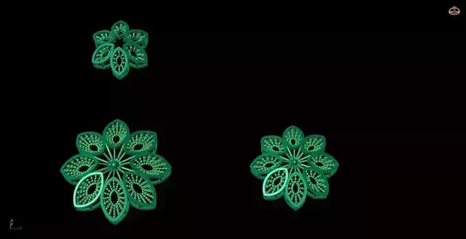 Pendant Set 7 paper flower