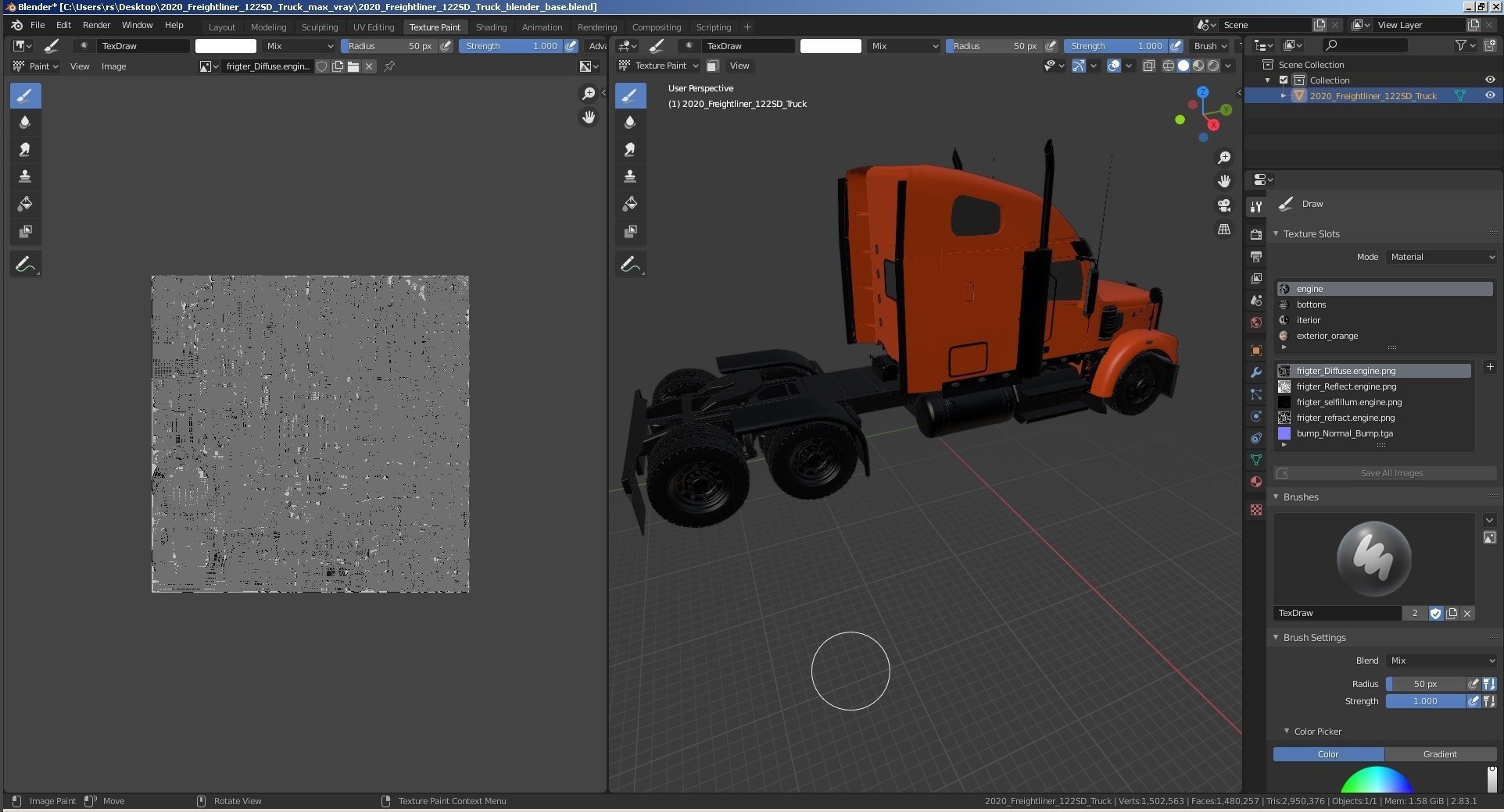 2020 Freightliner 122SD Truck 3D model_48