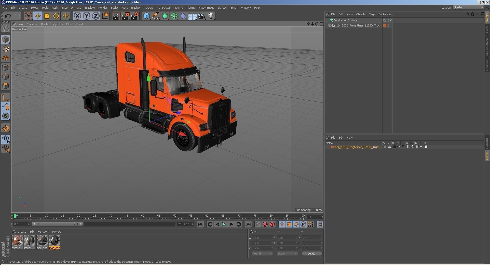 2020 Freightliner 122SD Truck 3D model_49