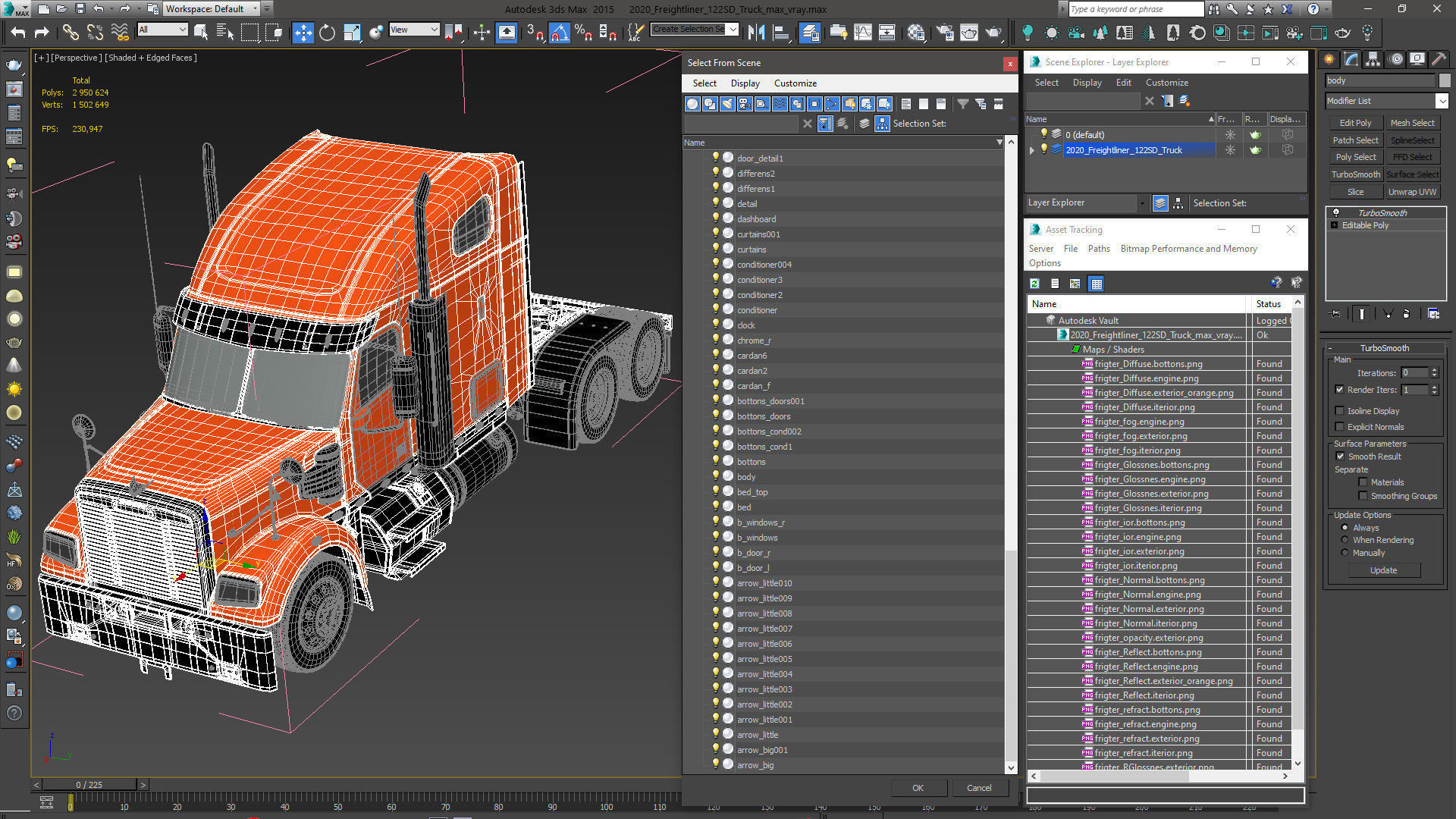 2020 Freightliner 122SD Truck 3D model_29