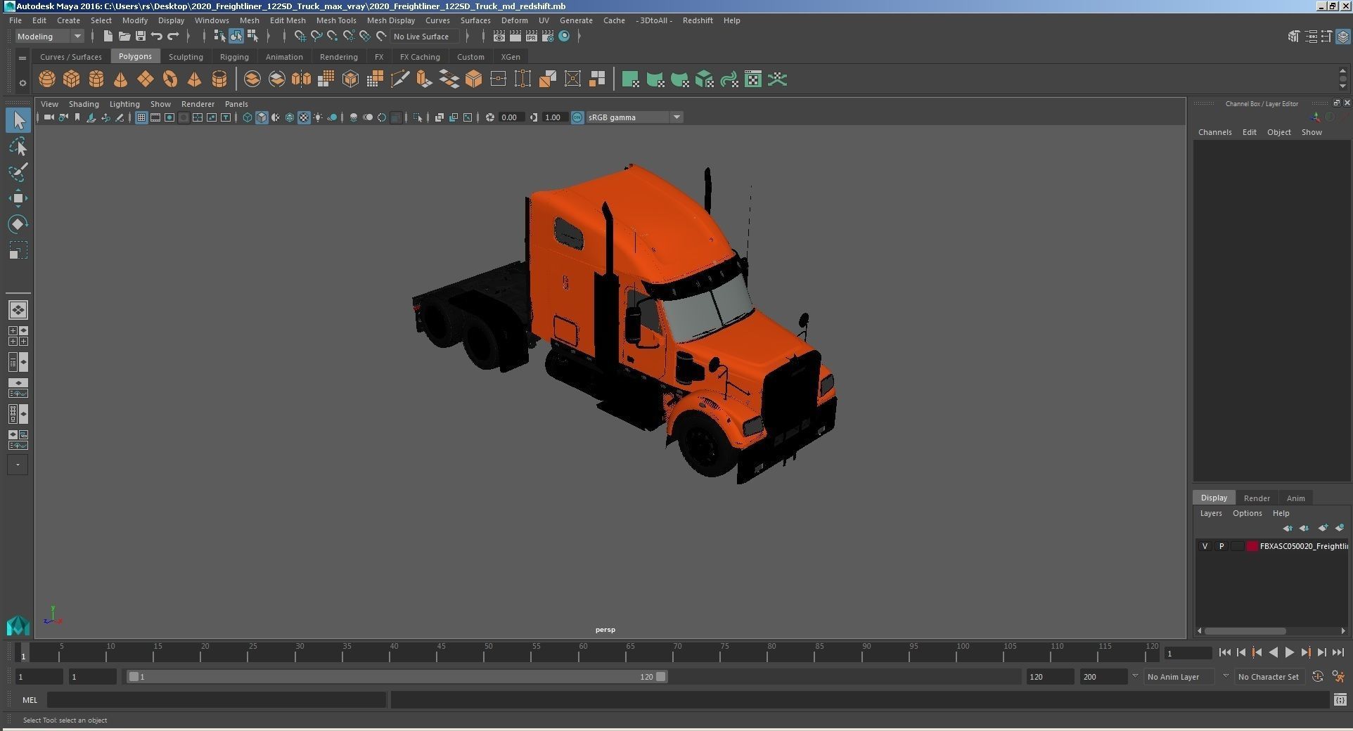 2020 Freightliner 122SD Truck 3D model_50