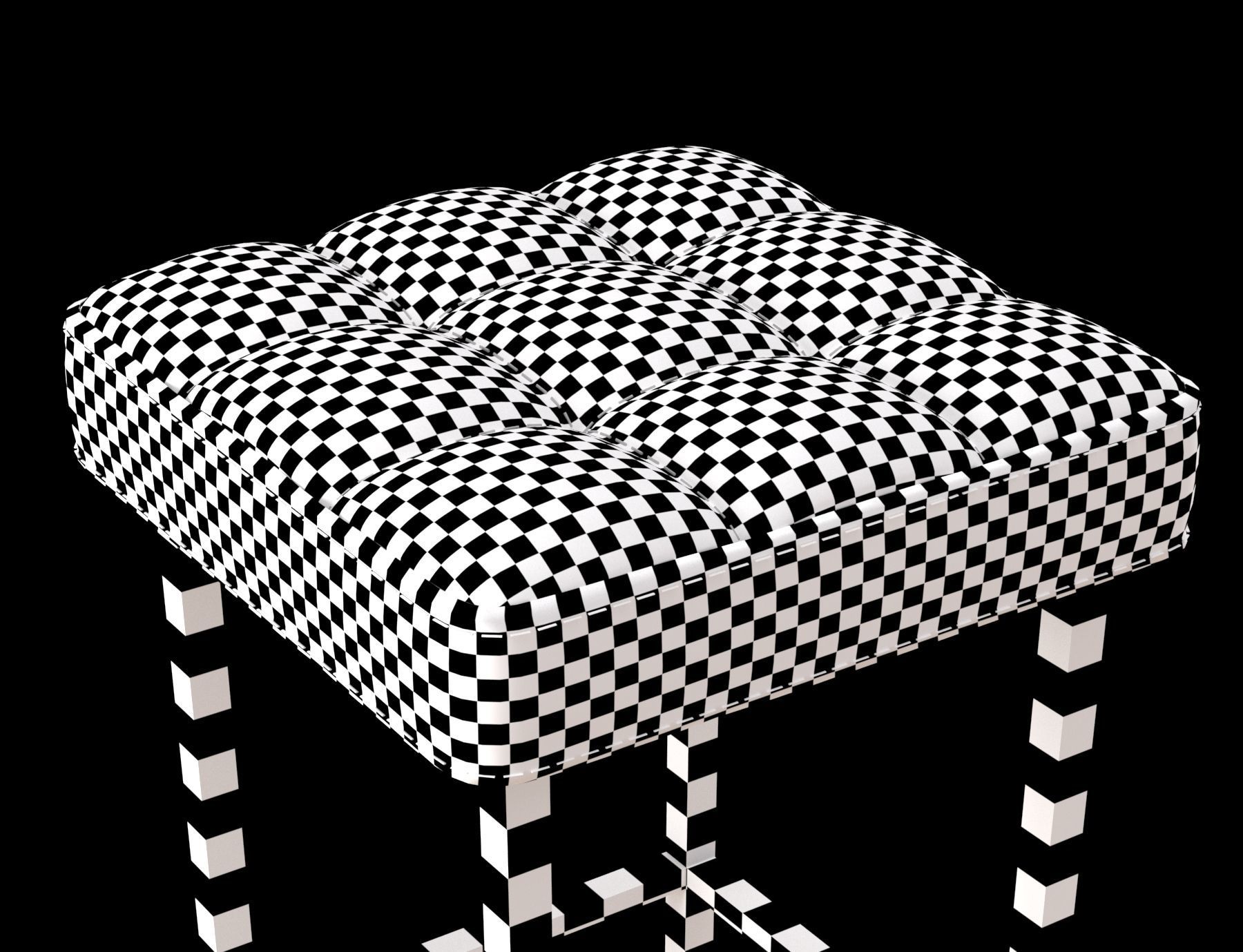 Bar stool Loft 3D model_2