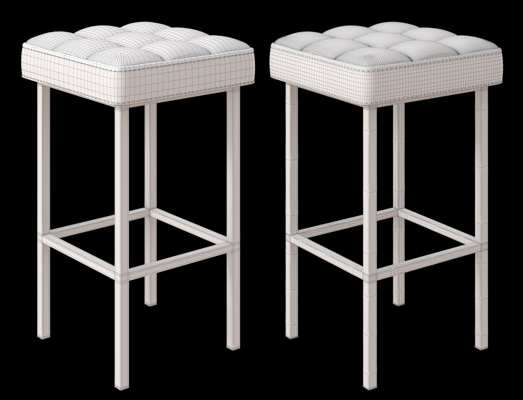 Bar stool Loft 3D model_1