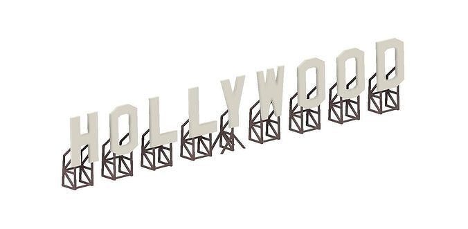 Hollywood sign 3D print model