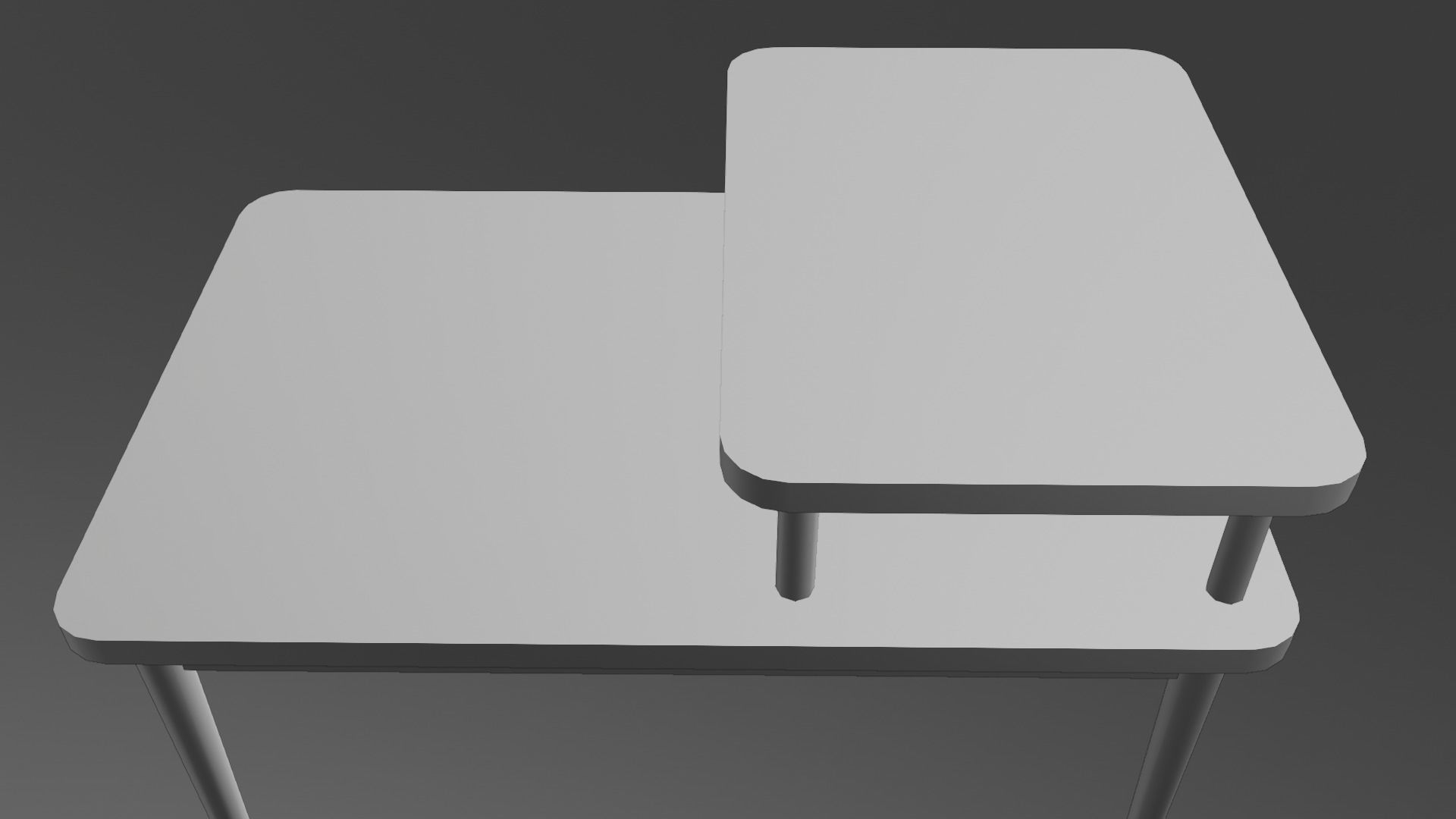 Retro Bedside Table - Lowpoly PBR Low-poly 3D model_14