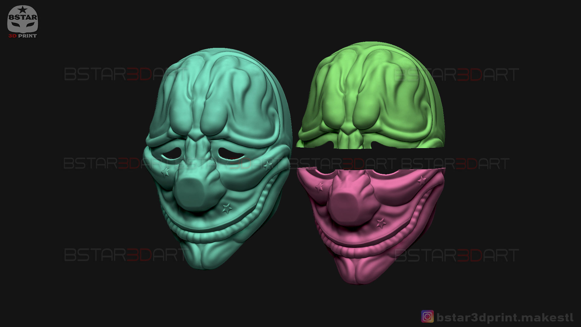 Hoxton Mask - Payday 2 Mask - Halloween Cosplay Mask 3D print model_21