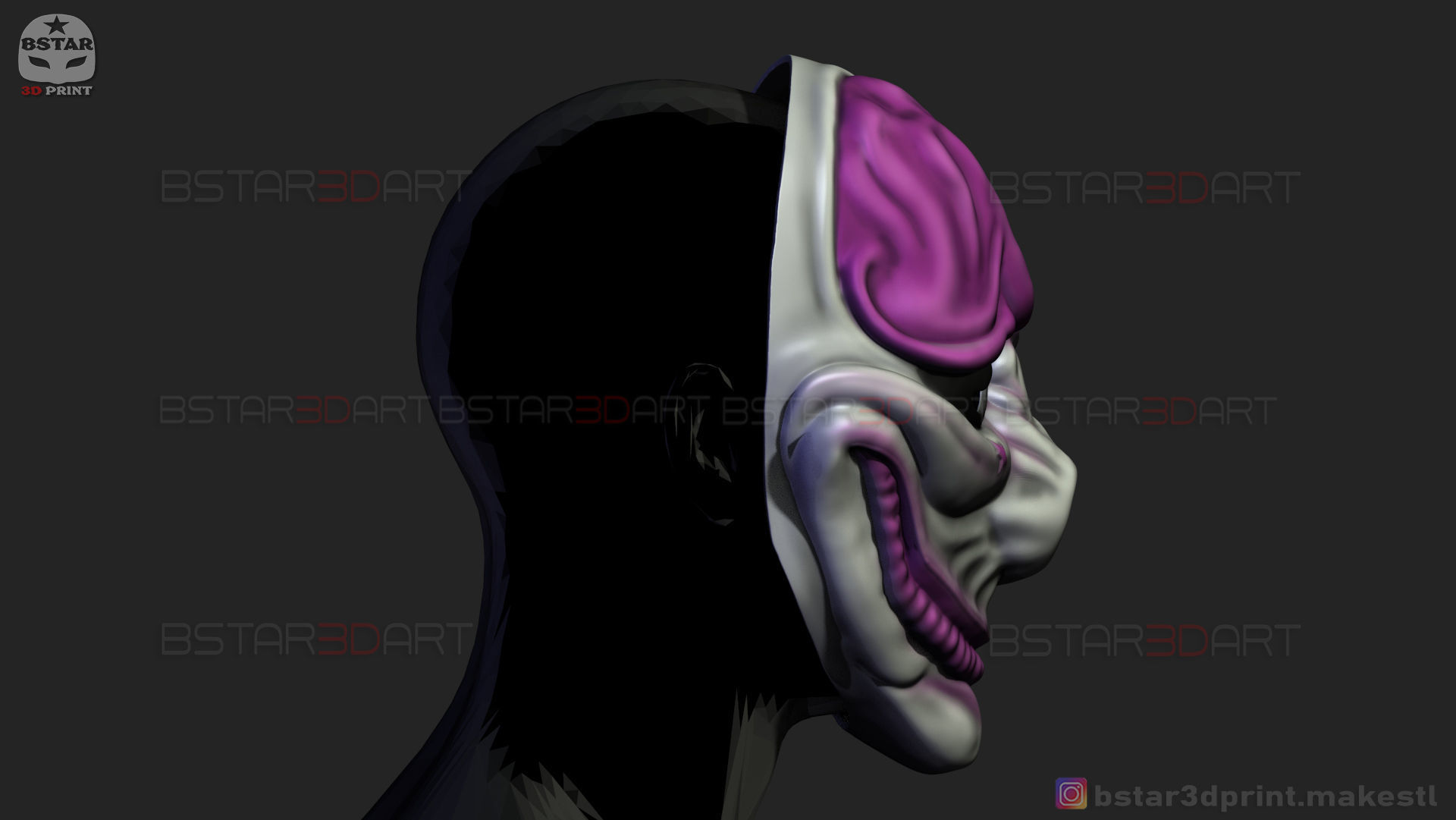 Hoxton Mask - Payday 2 Mask - Halloween Cosplay Mask 3D print model_3