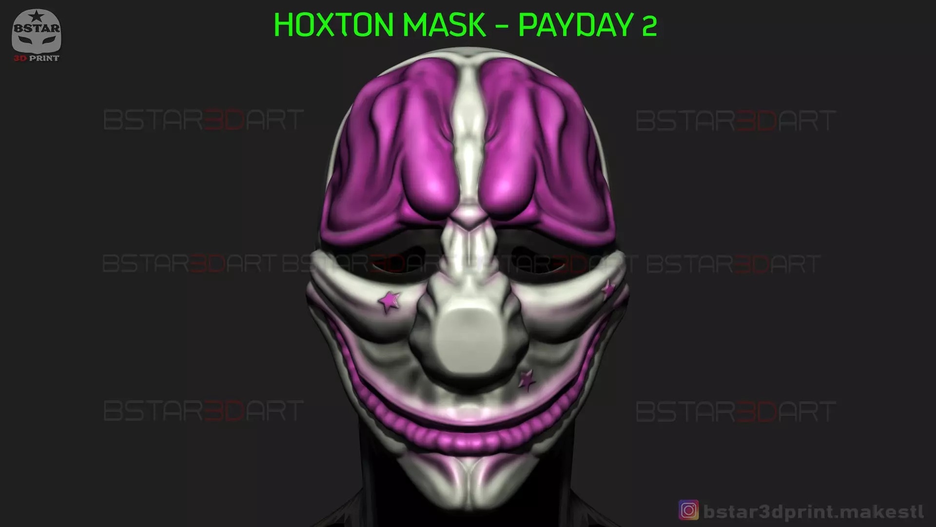 Hoxton Mask - Payday 2 Mask - Halloween Cosplay Mask 3D print model_0