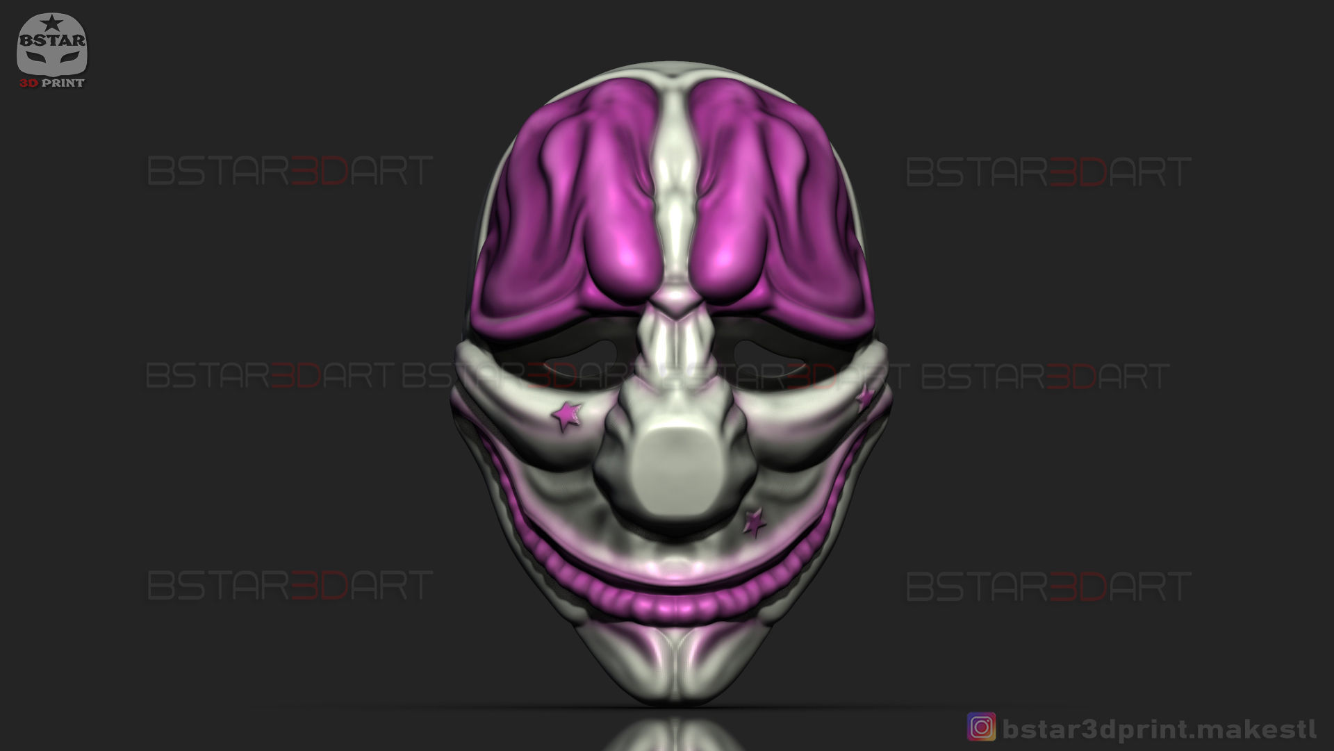 Hoxton Mask - Payday 2 Mask - Halloween Cosplay Mask 3D print model_5