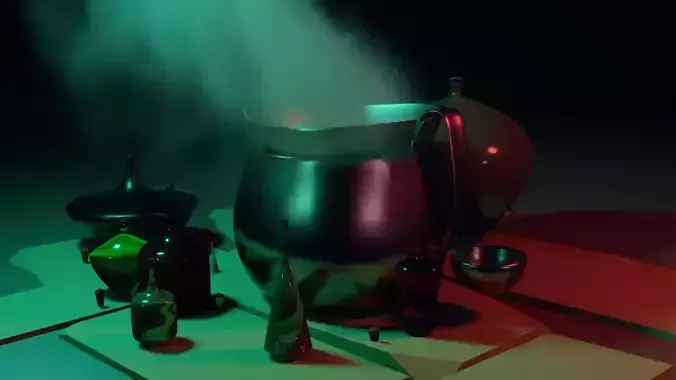 Cauldron with brew