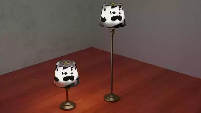 Cow Hide Lamps