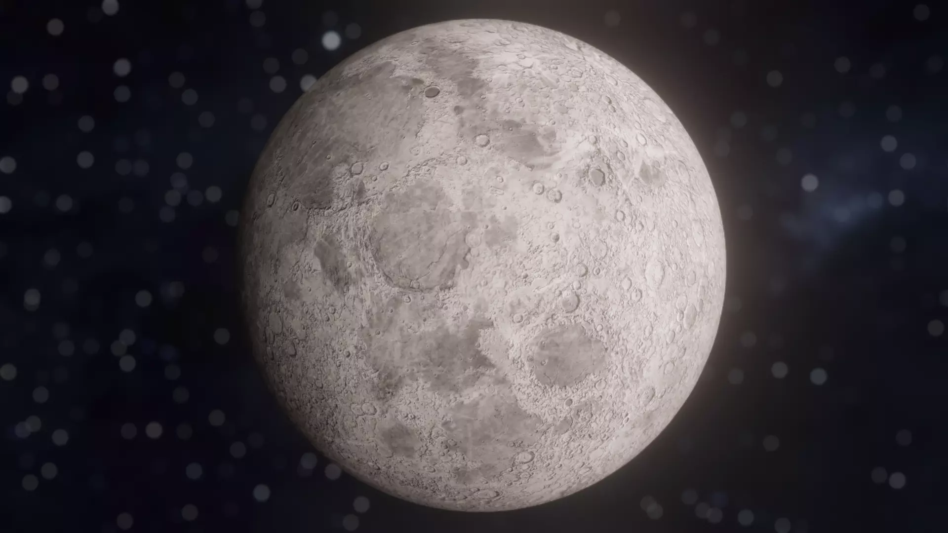 Photorealistic Moon Low-poly 3D model