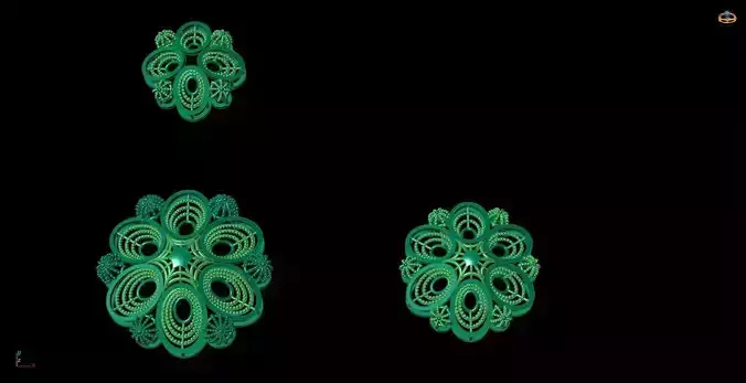 Pendant Set 9 origami flower