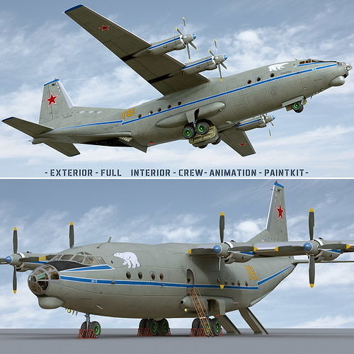 Antonov An-12B 3D model