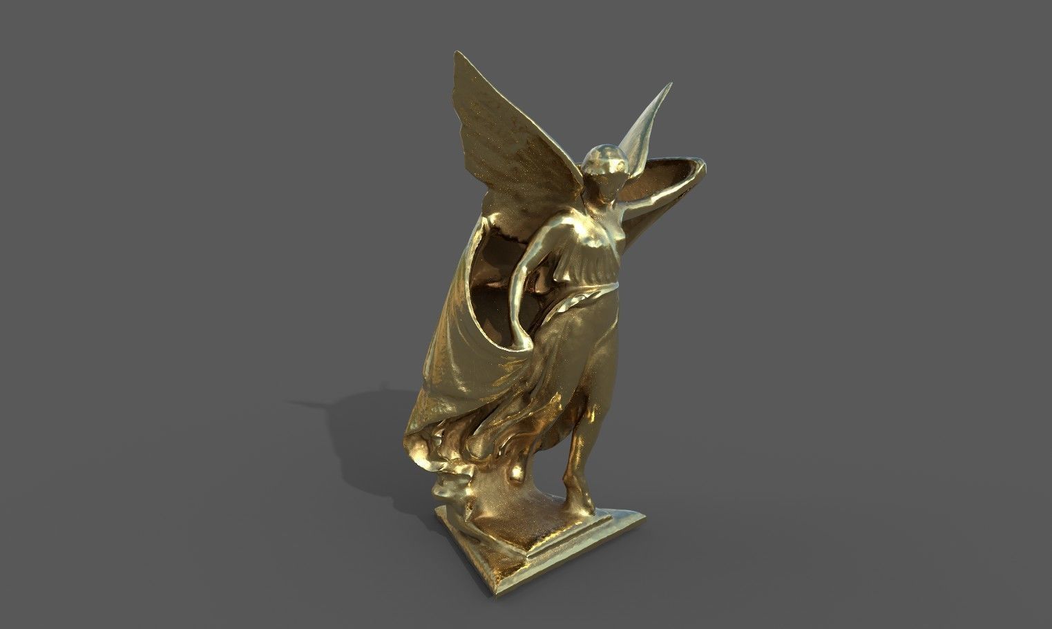 Statue of Nike of Paionios Low-poly 3D model_18