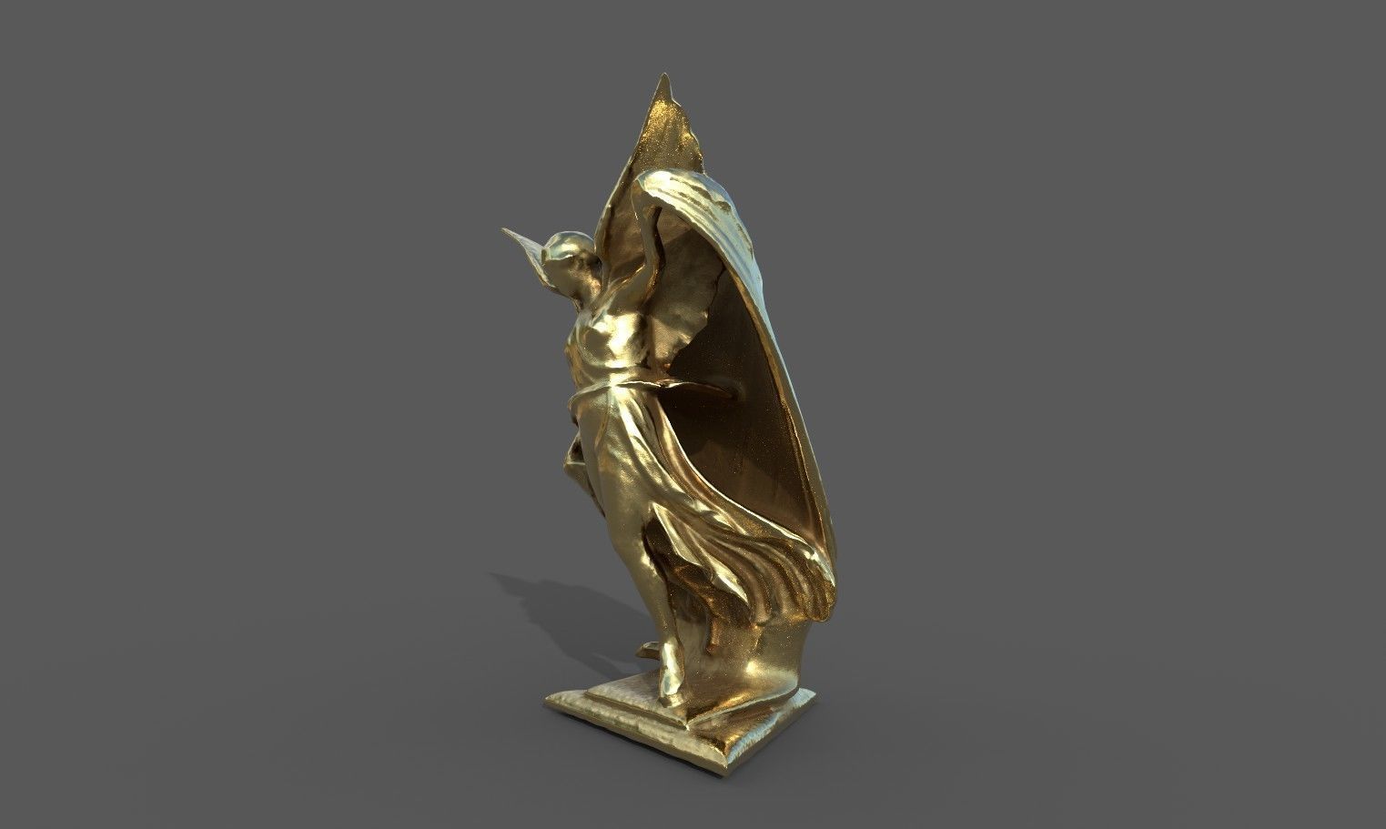 Statue of Nike of Paionios Low-poly 3D model_17