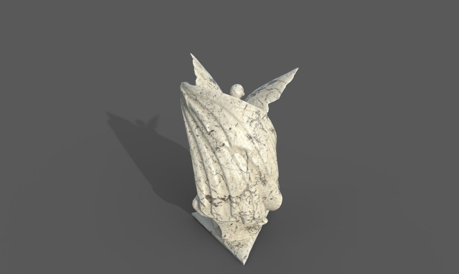 Statue of Nike of Paionios Low-poly 3D model_12