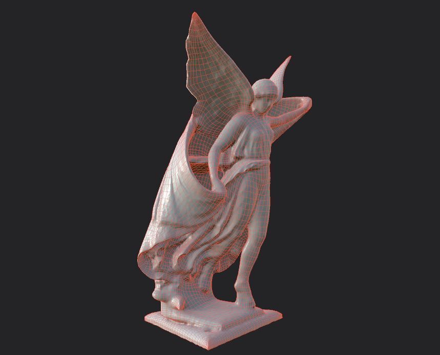 Statue of Nike of Paionios Low-poly 3D model_20