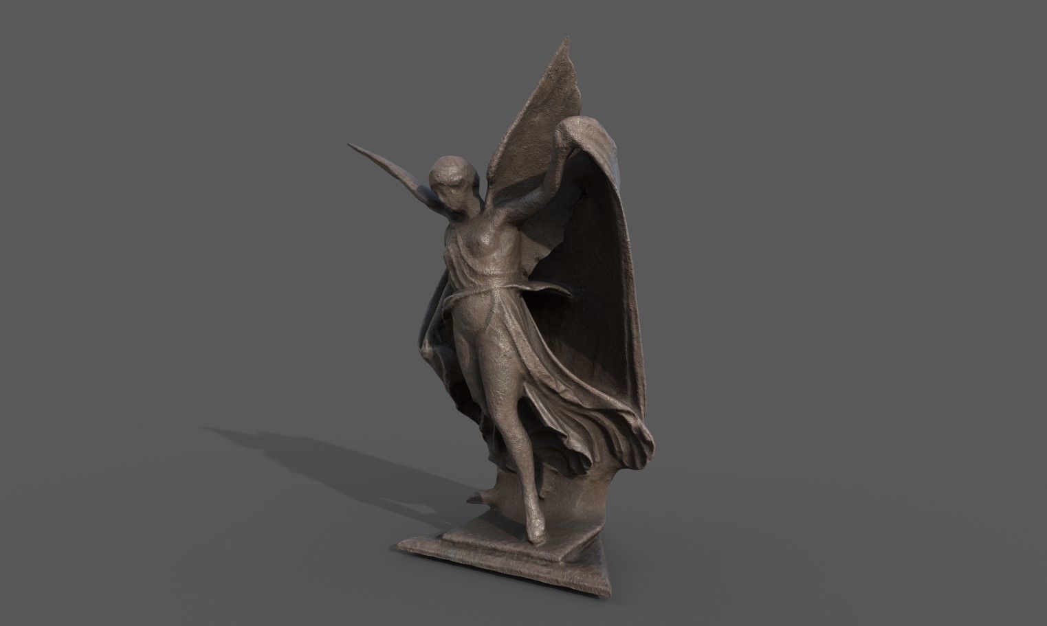 Statue of Nike of Paionios Low-poly 3D model_1