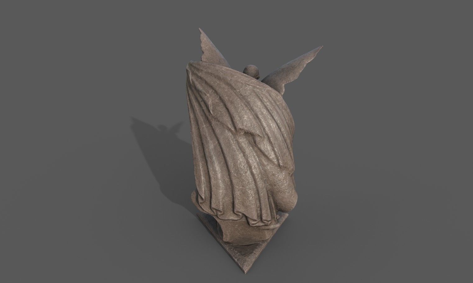 Statue of Nike of Paionios Low-poly 3D model_5