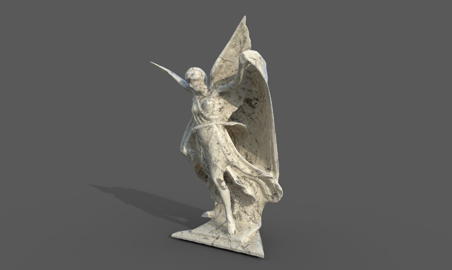 Statue of Nike of Paionios Low-poly 3D model_15