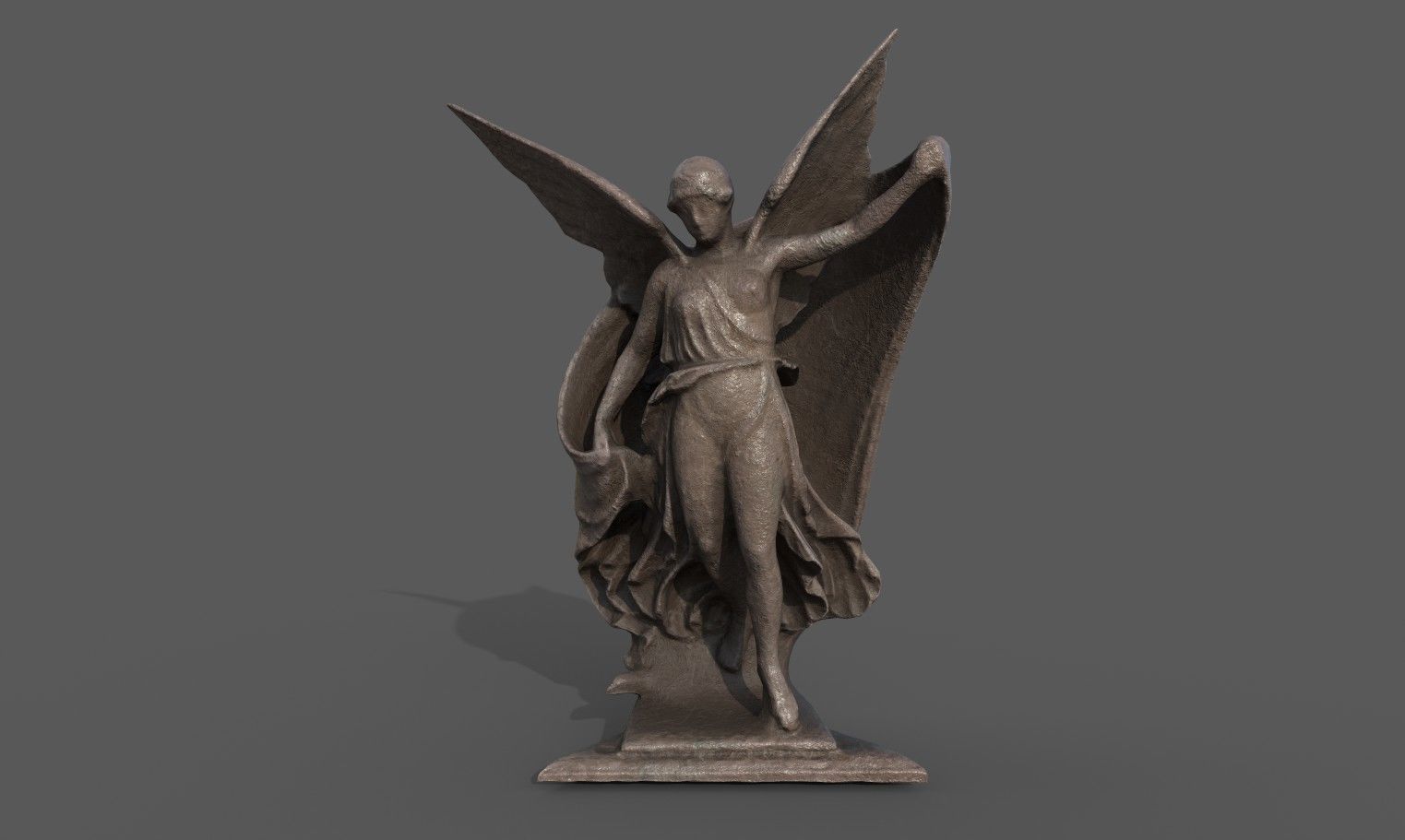 Statue of Nike of Paionios Low-poly 3D model_2