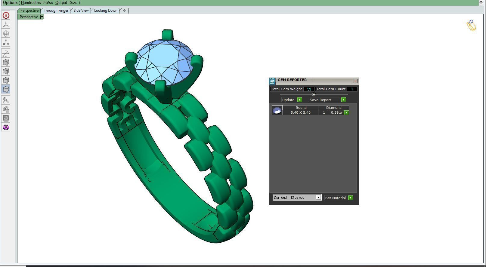 Diamond ring R-F 3D print model_11