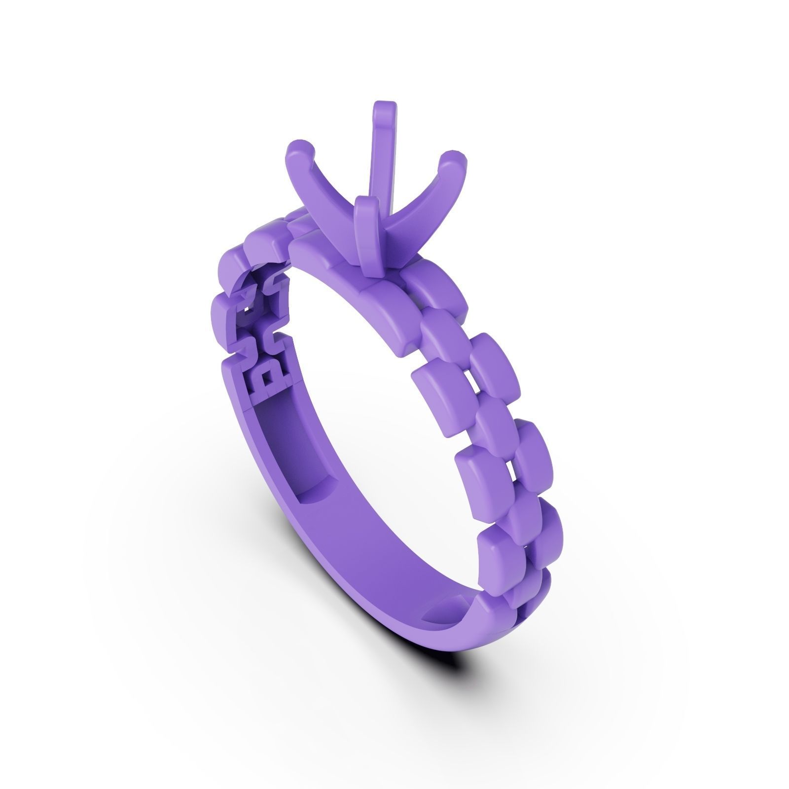 Diamond ring R-F 3D print model_1