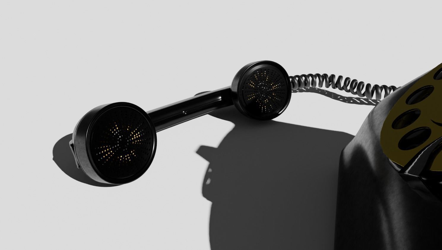 Telephone vintage Low-poly 3D model_4