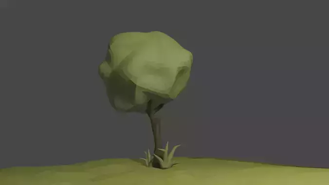 Tree -  Plant low-poly 3D model free