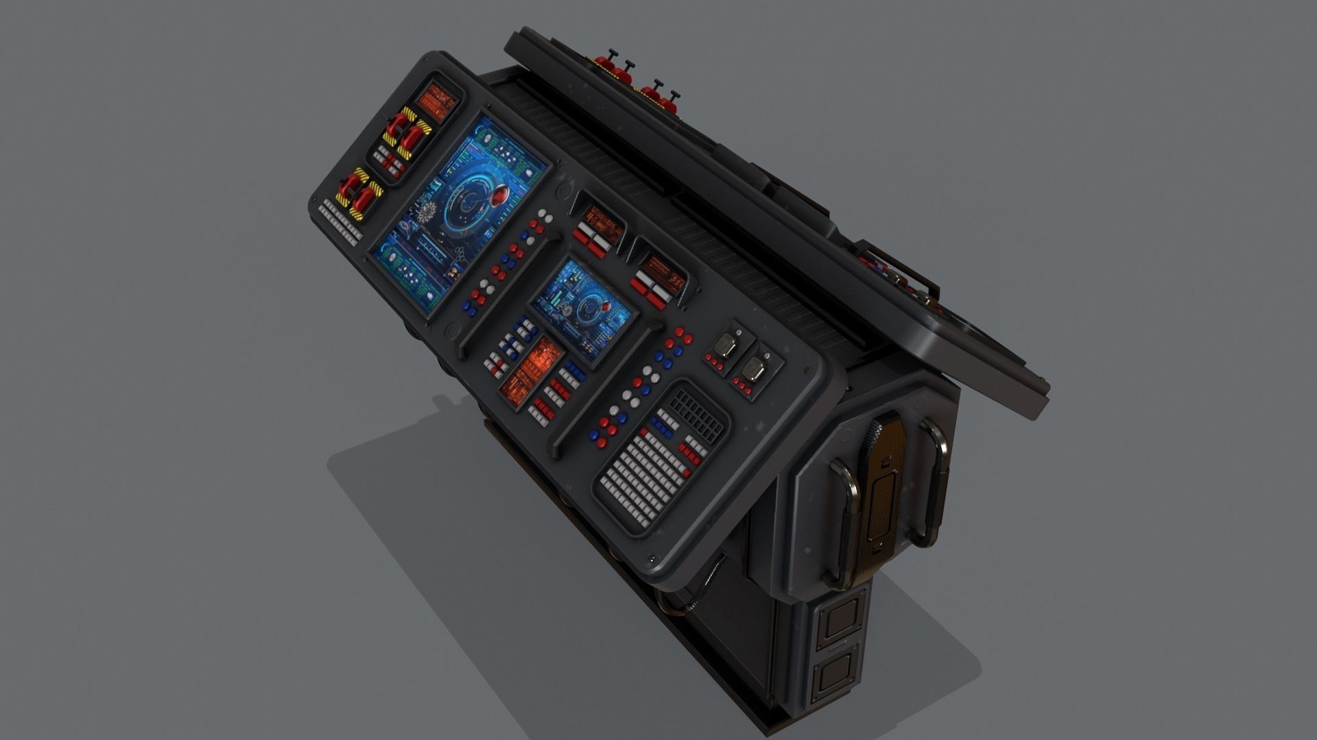 3D model Sci-Fi Computer Control Terminal VR / AR / low-poly | CGTrader