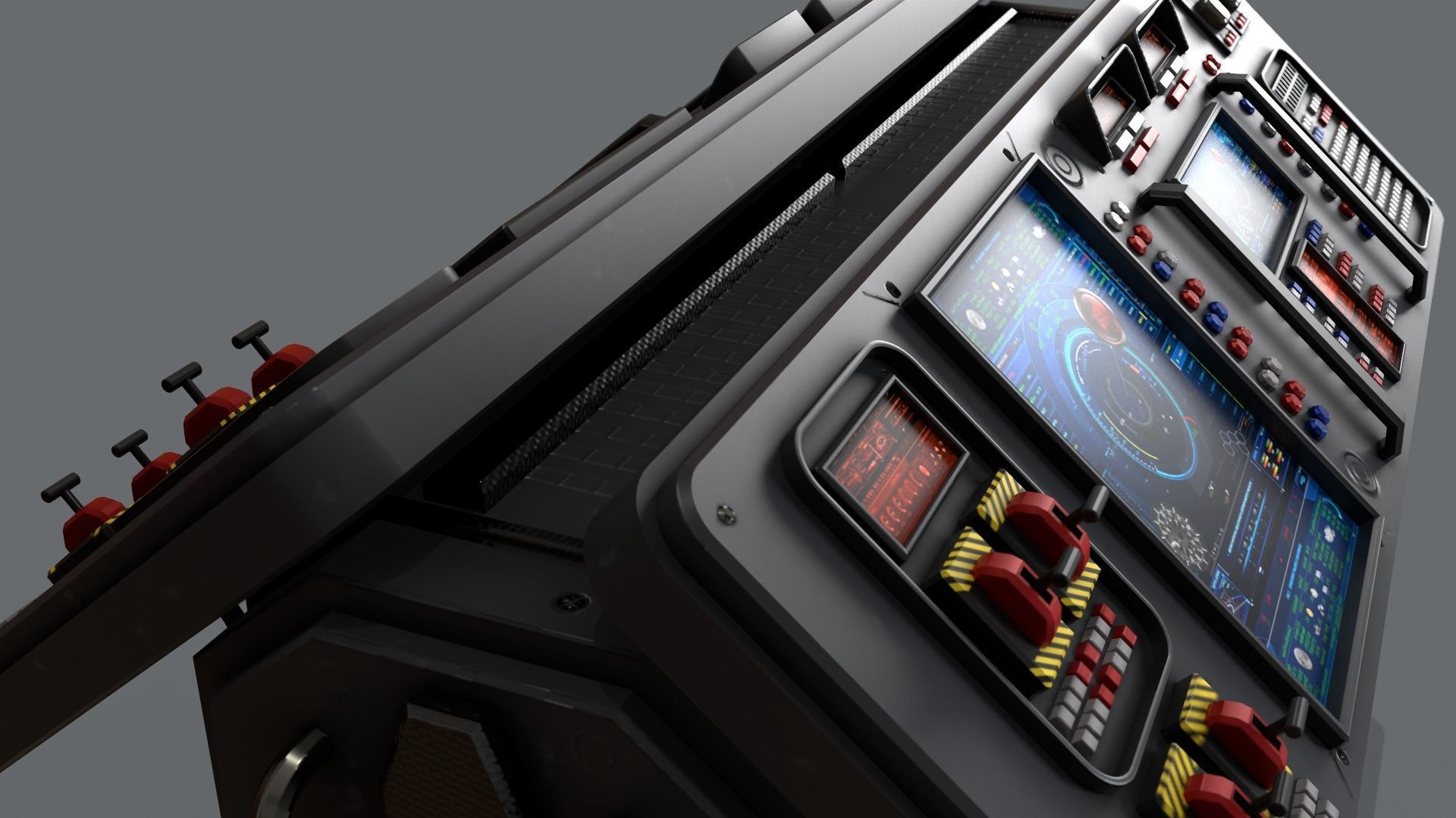 3D model Sci-Fi Computer Control Terminal VR / AR / low-poly | CGTrader