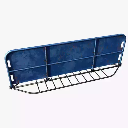 Metal Barricade Low-poly 3D model